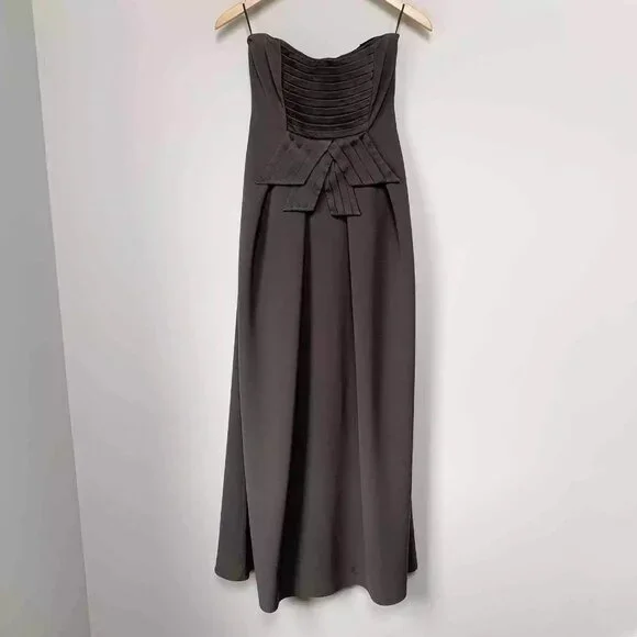 Giorgio Armani Silk Formal Gown Dark Grey Prom Homecoming Dress Dresses